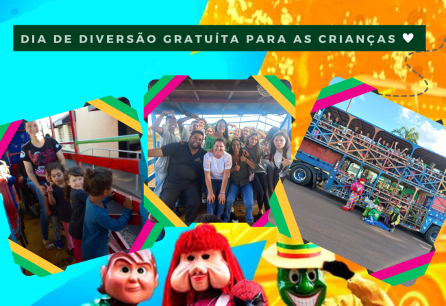  Hoje foi dia de diversão gratuita para nossas crianças!