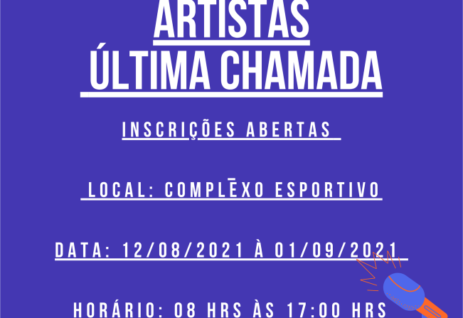 Artistas - Última chamada! 